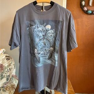 Anvil Gray Wolf Dreamcatcher Graphic Tee - Men’s Short Sleeve